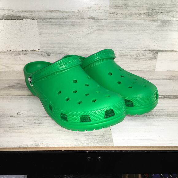 Crocs Classic Clog Shoe Mens 17 Green Classic Comfort Gorpcore Big Feet Tall Boy - Picture 4 of 10